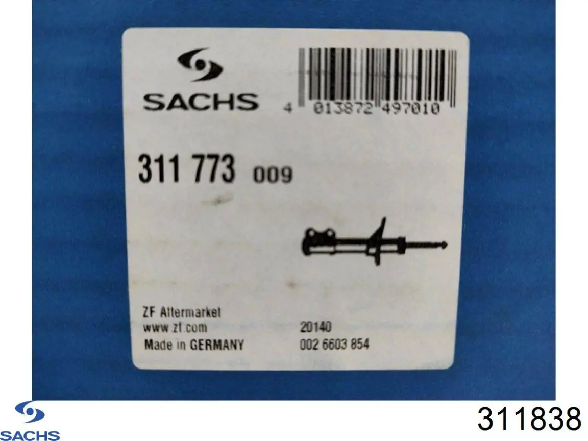 311838 Sachs amortiguador trasero