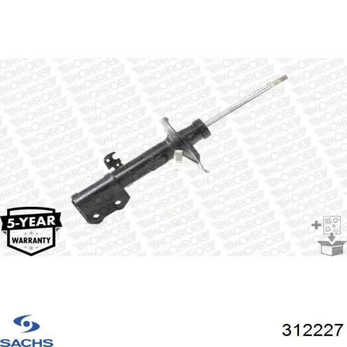Amortiguador delantero derecho 312227 Sachs
