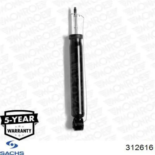 Amortiguador trasero Sachs 312616 precio, desde 71,05 EUR