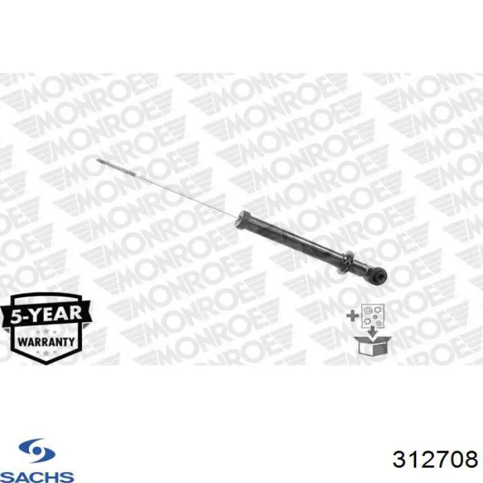 Amortiguador trasero Sachs 312708 precio, desde 87,92 EUR