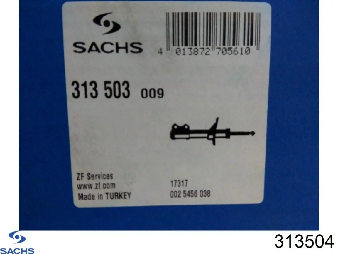 Amortiguador trasero Sachs 313504 precio, desde 56,51 EUR