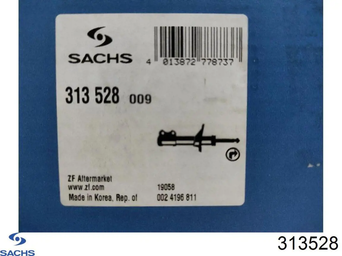 Amortiguador delantero derecho Sachs 313528 precio, desde 68,58 EUR