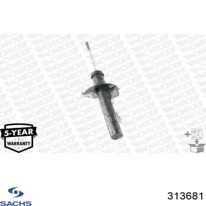 Amortiguador delantero derecho 313681 Sachs