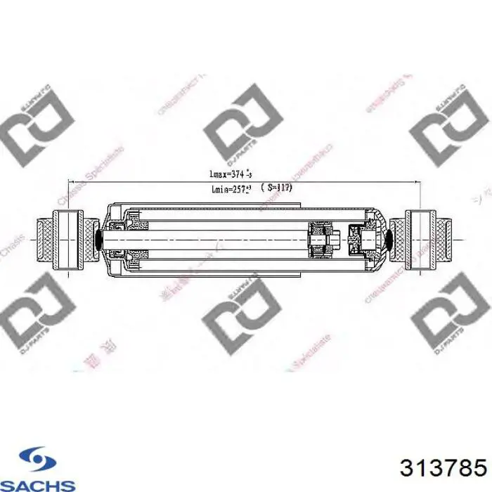 Amortiguador trasero Sachs 313785 precio, desde 56,02 EUR