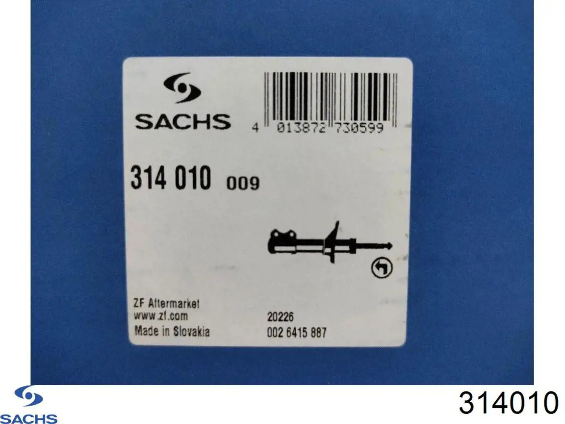 Comprar 314010 Sachs Amortiguador delantero izquierdo