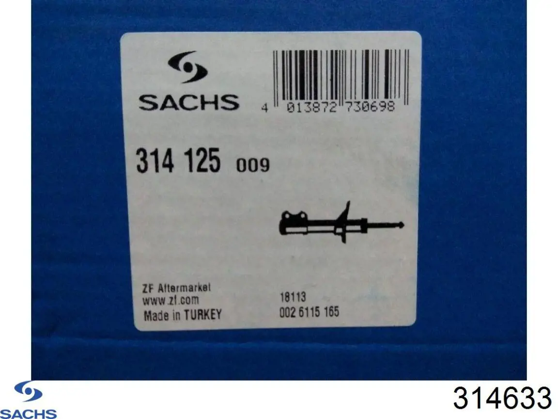 314633 Sachs amortiguador trasero