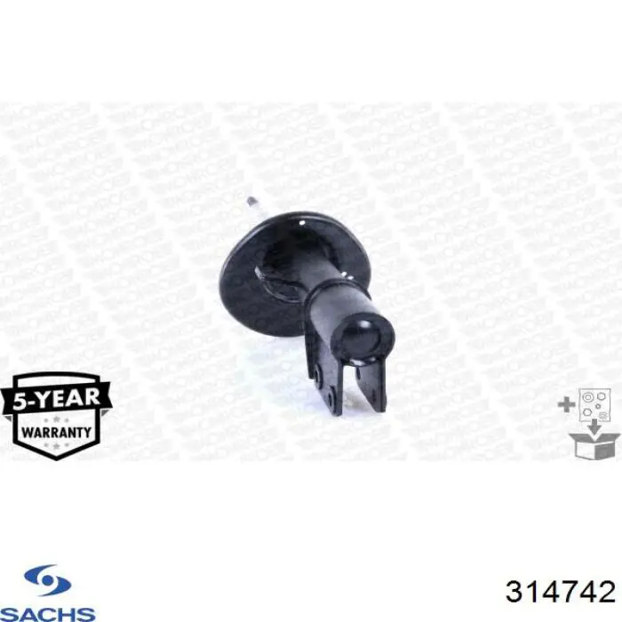 Amortiguador delantero izquierdo 314742 Sachs