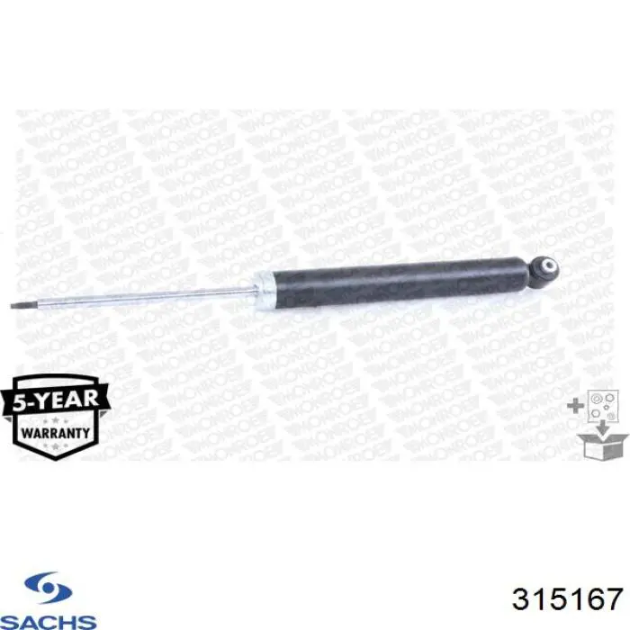 Amortiguador trasero 315167 Sachs