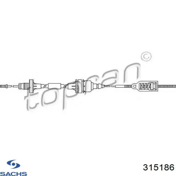 Amortiguador delantero derecho 315186 Sachs