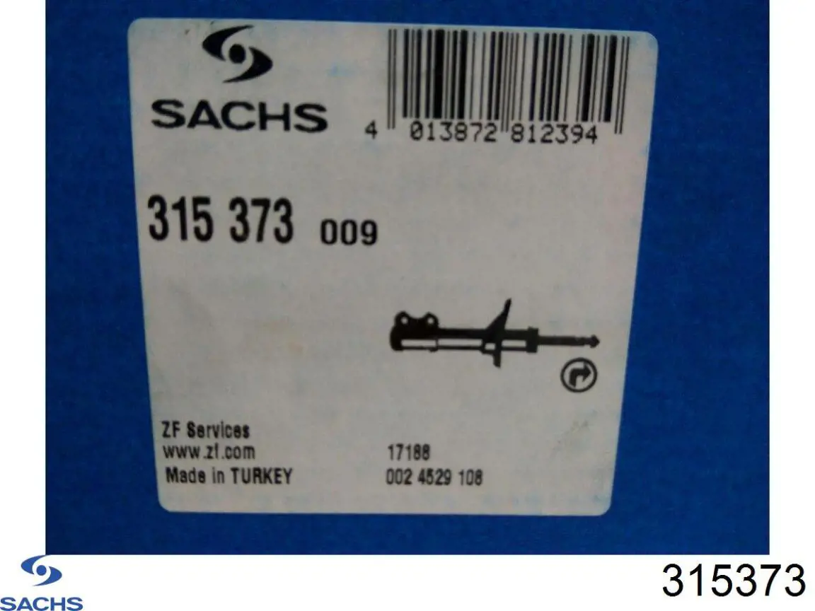 Amortiguador delantero derecho Sachs 315373 precio, desde 58,92 EUR