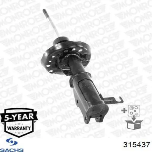 Amortiguador delantero izquierdo Sachs 315437 precio, desde 70,00 EUR