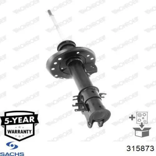 Amortiguador delantero derecho 315873 Sachs