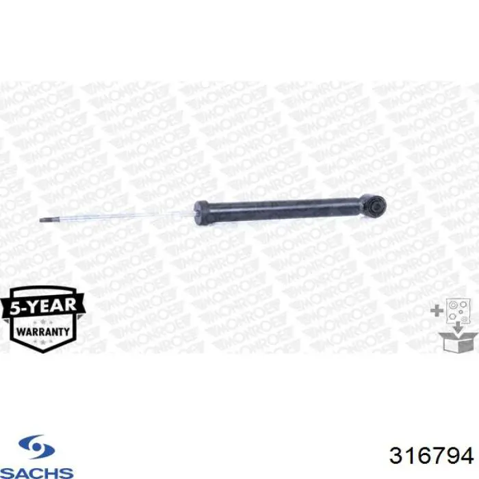 Amortiguador trasero Sachs 316794 precio, desde 47,06 EUR