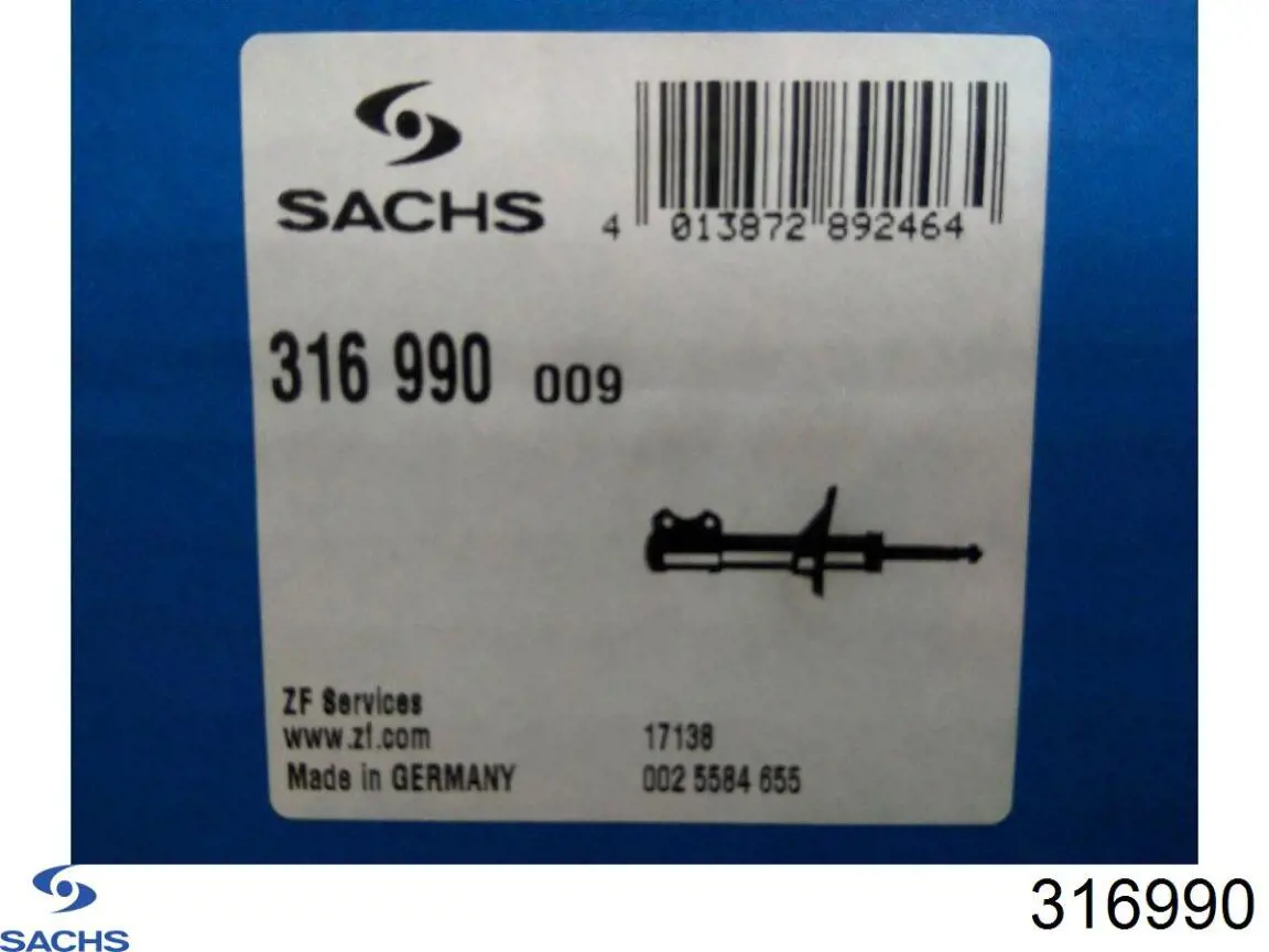 Comprar 316990 Sachs Amortiguador