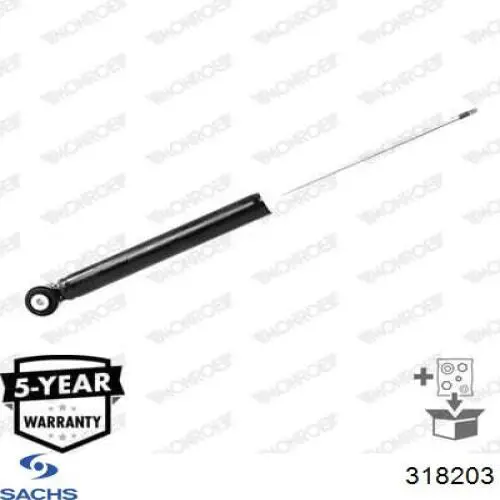 Amortiguador trasero Sachs 318203 precio, desde 48,67 EUR