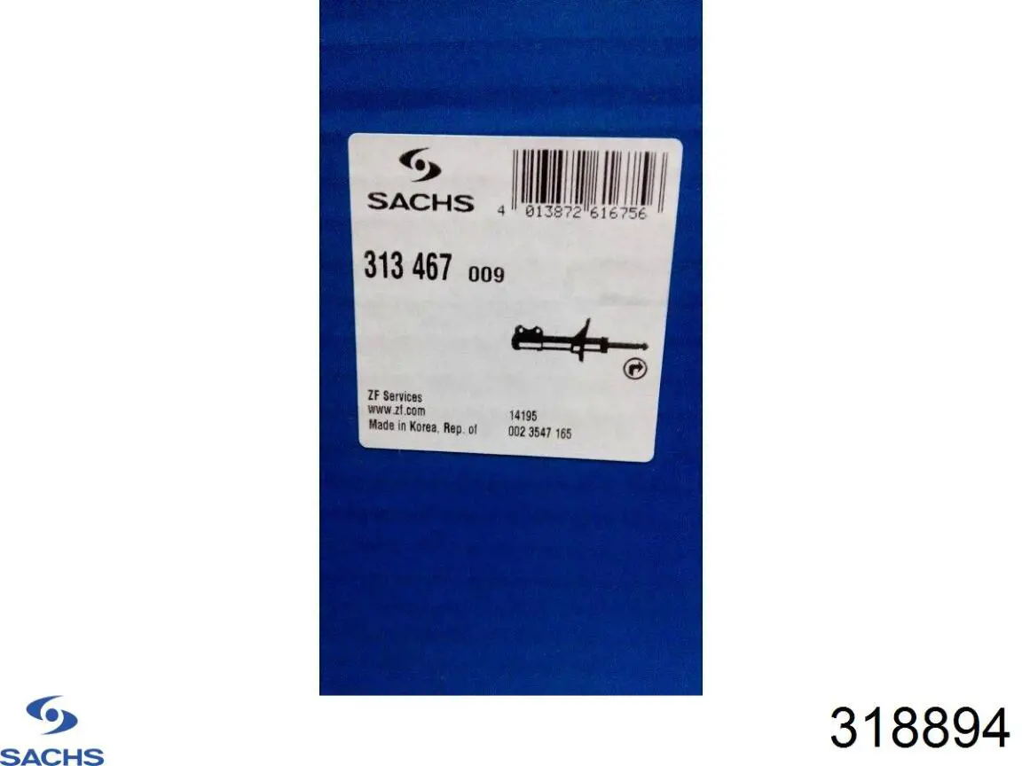 Amortiguador delantero izquierdo Sachs 318894 precio, desde 56,63 EUR