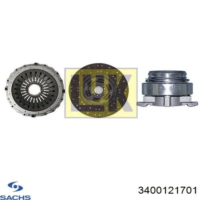 3400121701 Sachs kit de embrague (3 partes)