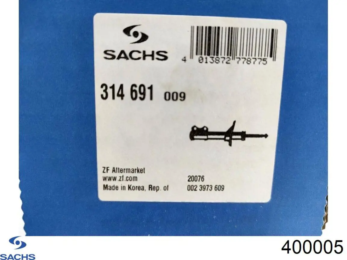 Amortiguador delantero izquierdo 400005 Sachs