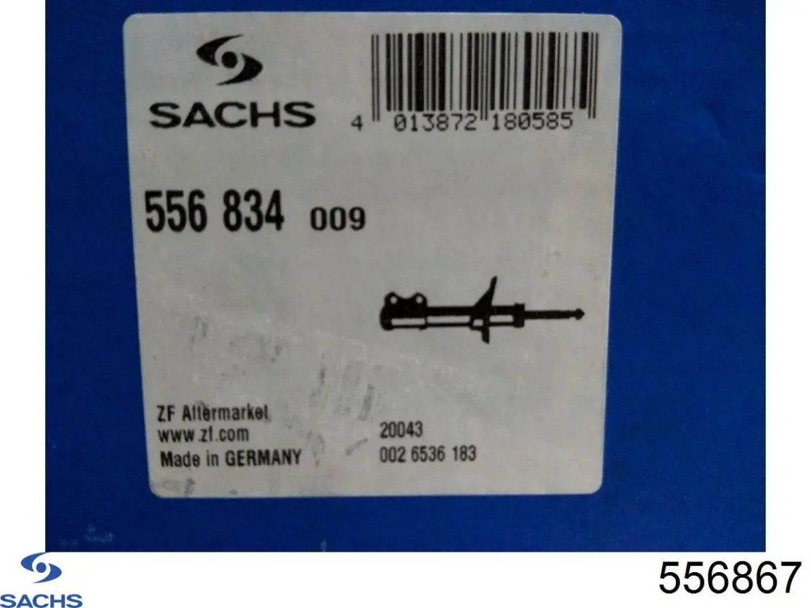 Amortiguador delantero izquierdo Sachs 556867 precio, desde 96,62 EUR