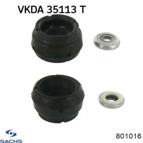 Rodamiento de soporte del amortiguador delantero 801016 Sachs