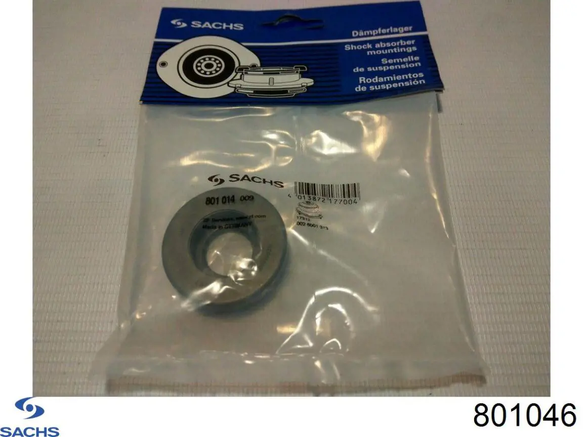 Rodamiento de soporte del amortiguador delantero 801046 Sachs