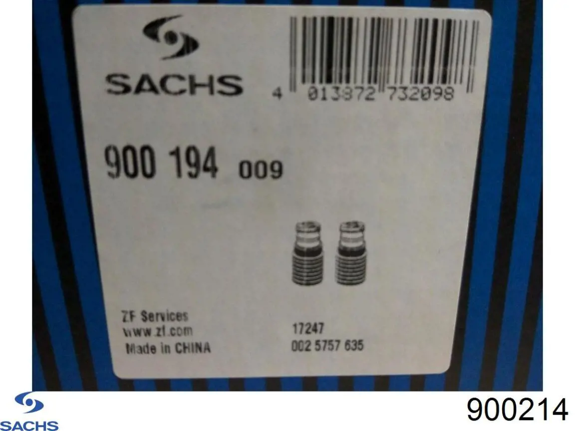 900214 Sachs tope de amortiguador trasero, suspensión + fuelle