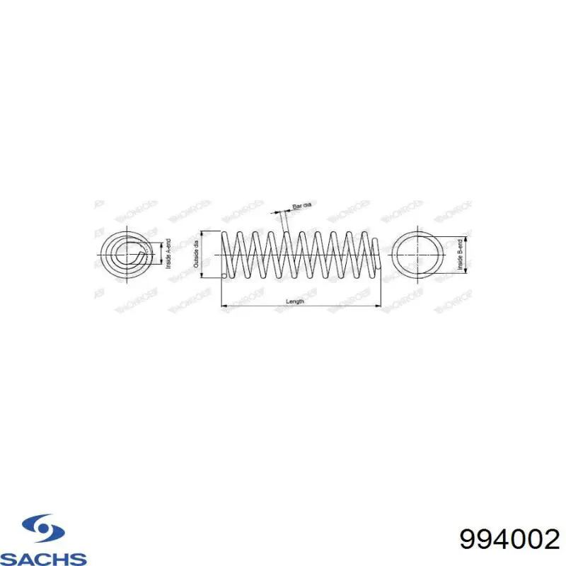 Comprar 994002 Sachs Muelle de eje trasero