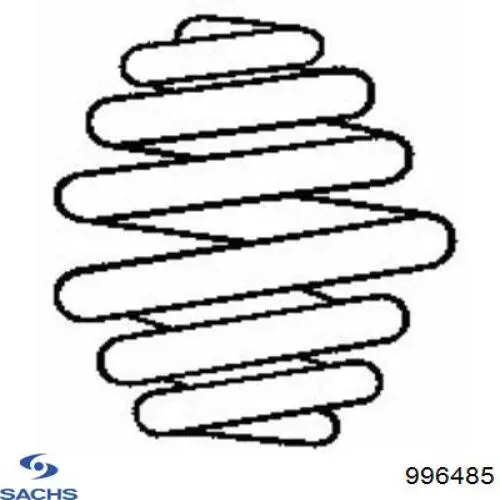 996 485 Sachs muelle de suspensión eje trasero