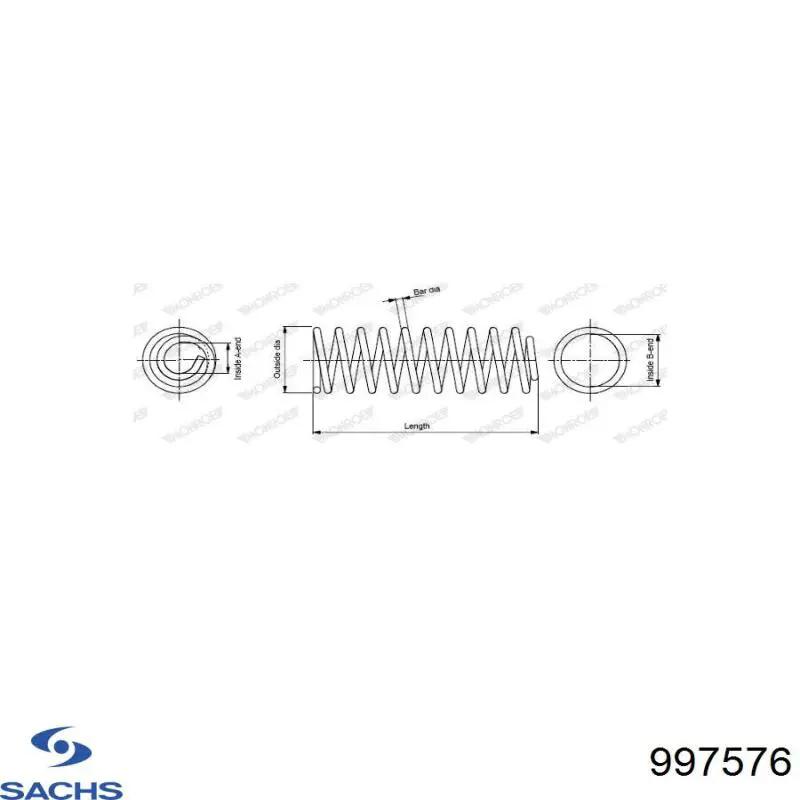 Comprar 997576 Sachs Muelle delantero