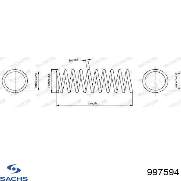 Muelle delantero 104697 Febi