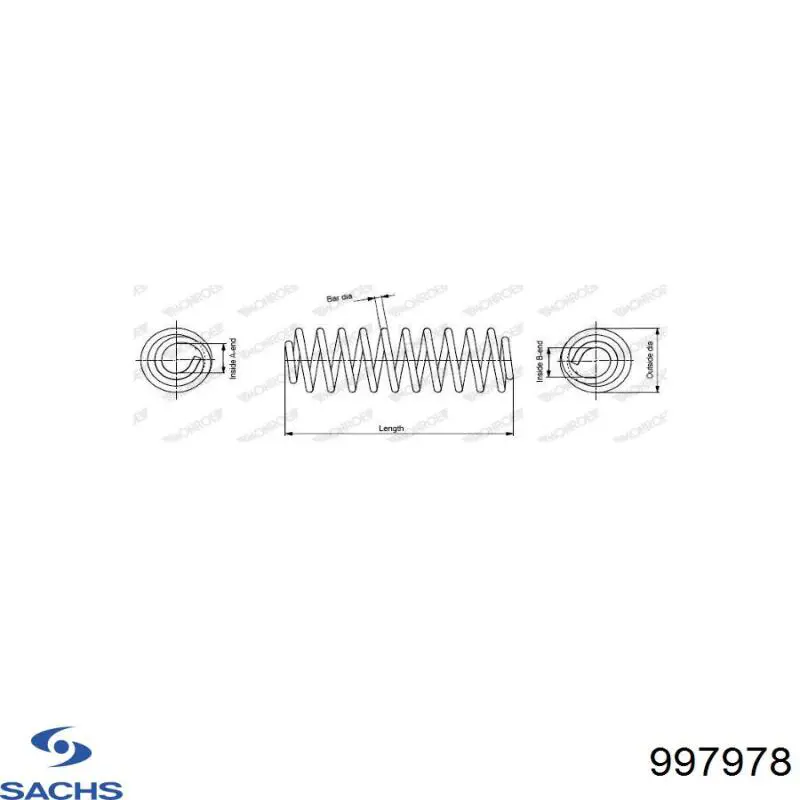 Muelle delantero Sachs 997978 precio, desde 32,97 EUR