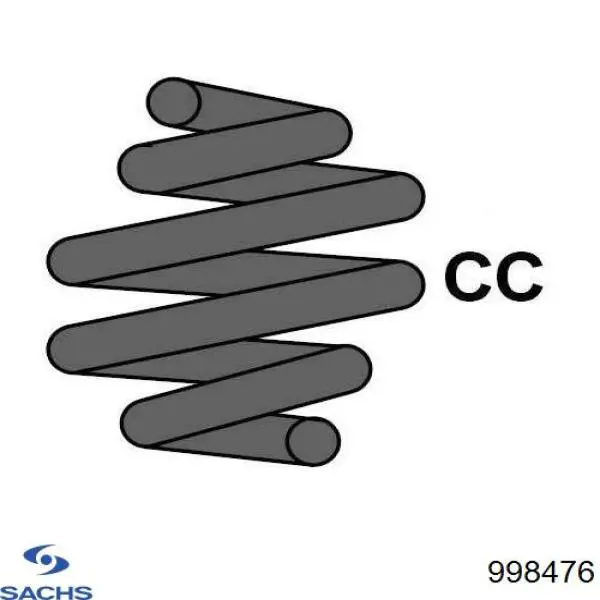 998 476 Sachs muelle de suspensión eje delantero