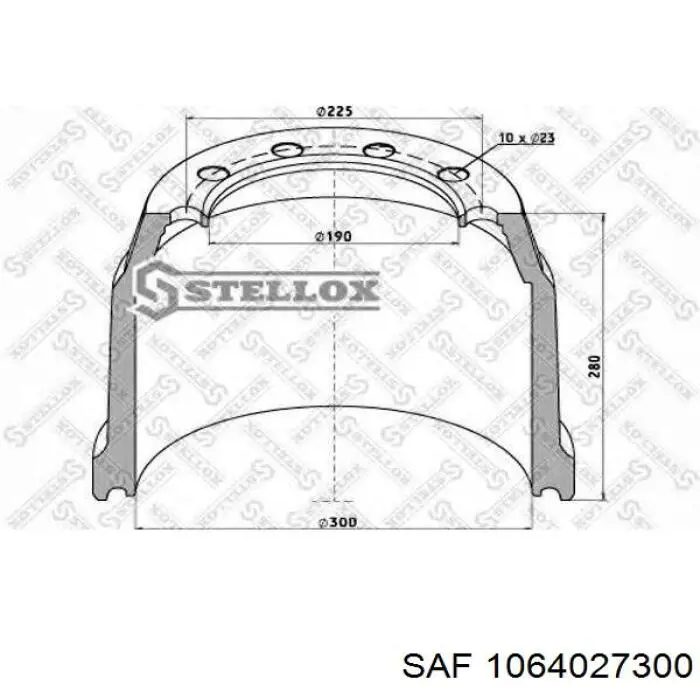 1 064 0273 00 SAF freno de tambor trasero