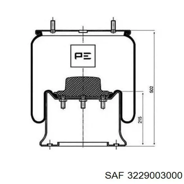 3.229.0030.00 SAF muelle neumático, suspensión