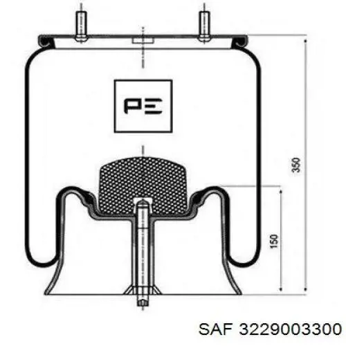 3229003300 SAF Bolsa neumática del eje