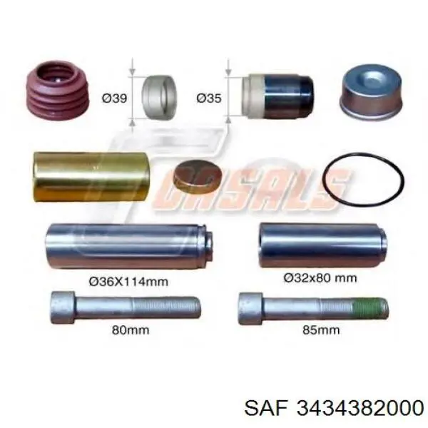 3434382000 SAF Kit de reparación de frenos trasero