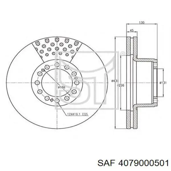 4079000501 SAF disco de freno trasero