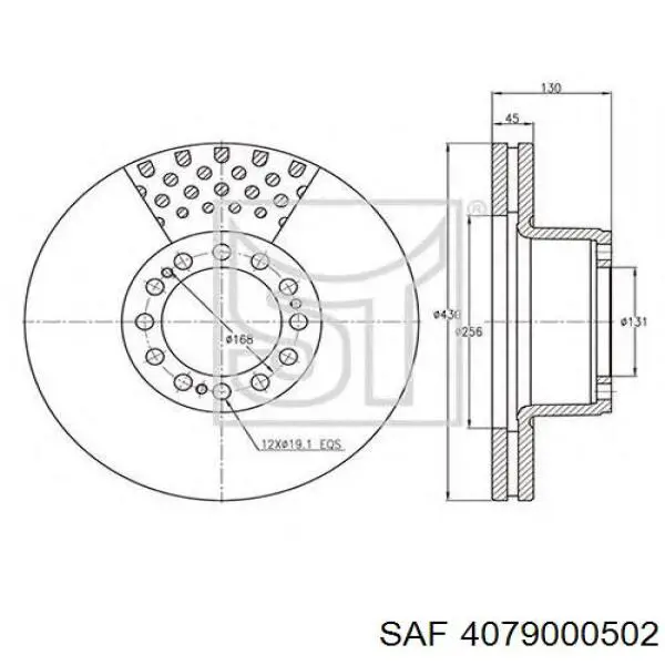 4079000502 SAF Freno de disco trasero