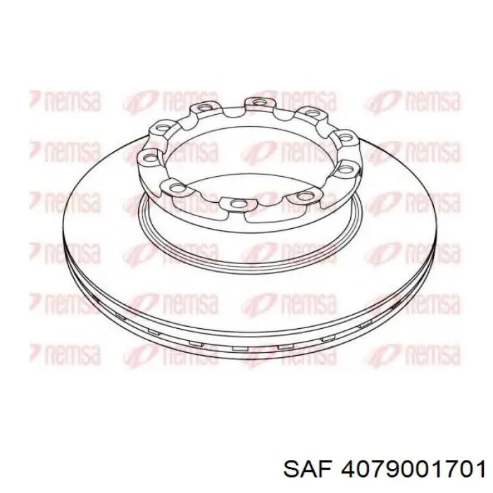 4079001701 SAF disco de freno trasero