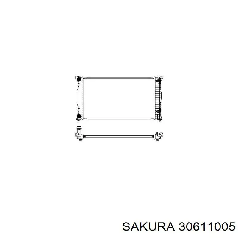 30611005 Sakura radiador refrigeración del motor