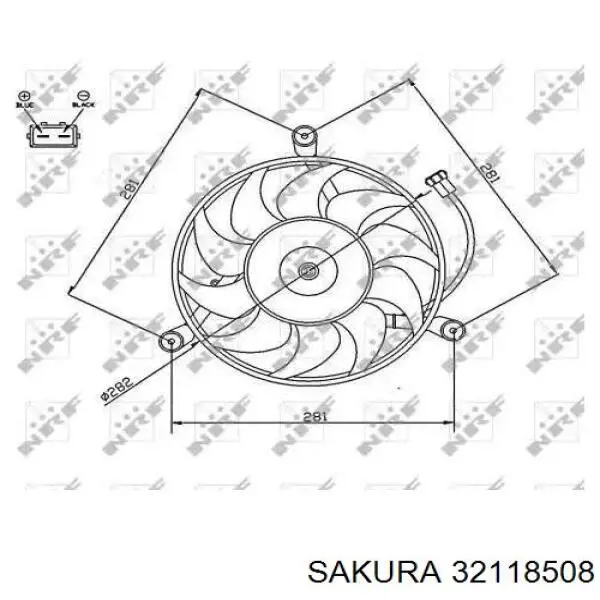 32118508 Sakura radiador refrigeración del motor