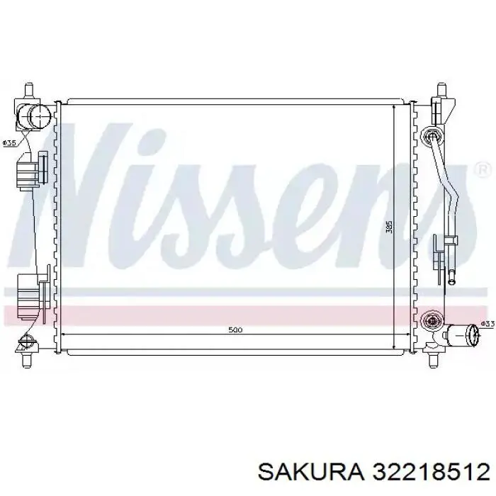 32218512 Sakura radiador refrigeración del motor