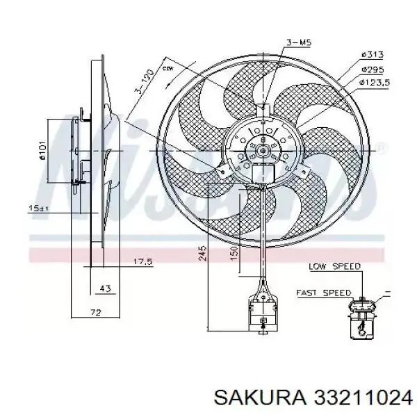 33211024 Sakura radiador