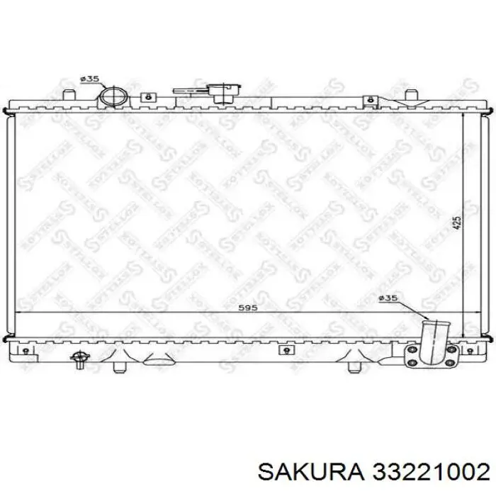 33221002 Sakura radiador refrigeración del motor