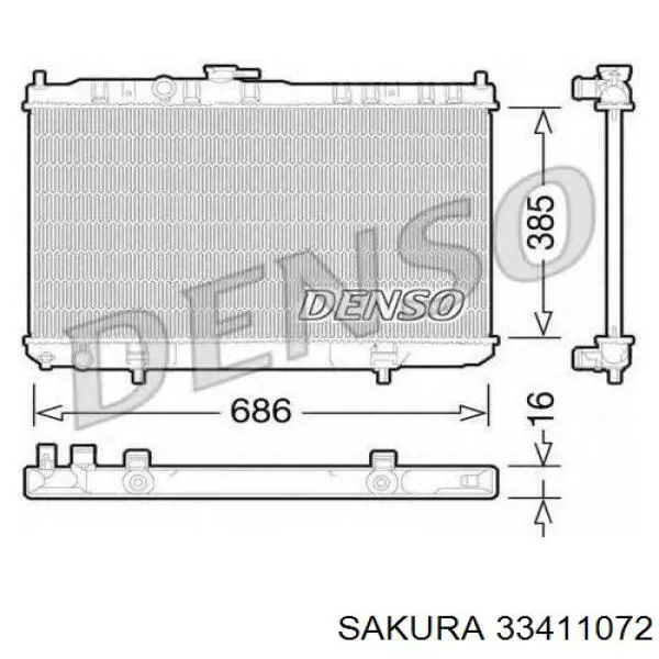 33411072 Sakura radiador