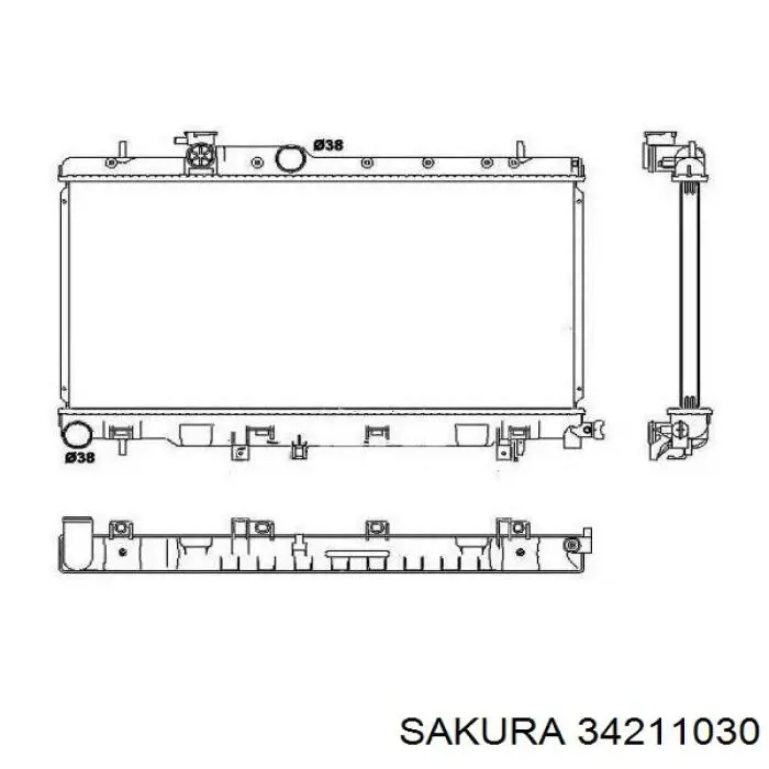 34211030 Sakura radiador refrigeración del motor