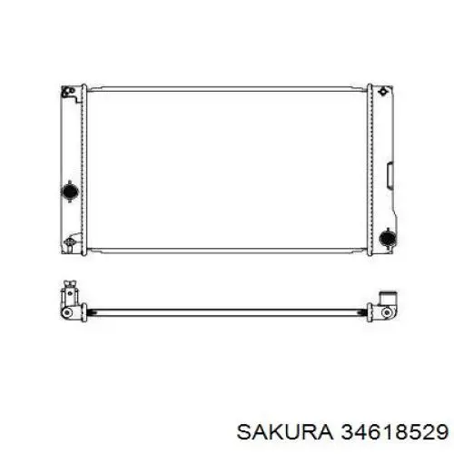 34618529 Sakura radiador refrigeración del motor