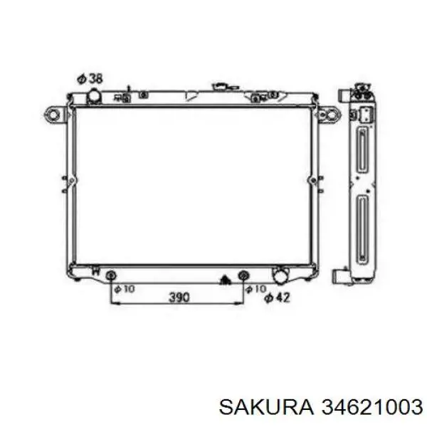 34621003 Sakura radiador refrigeración del motor