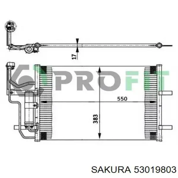 53019803 Sakura condensador aire acondicionado