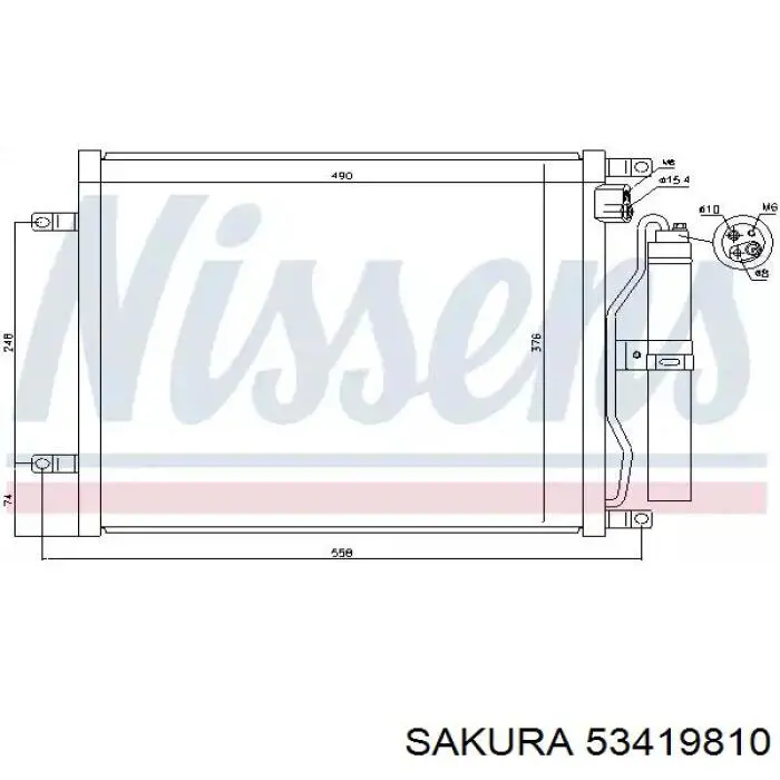 53419810 Sakura condensador aire acondicionado